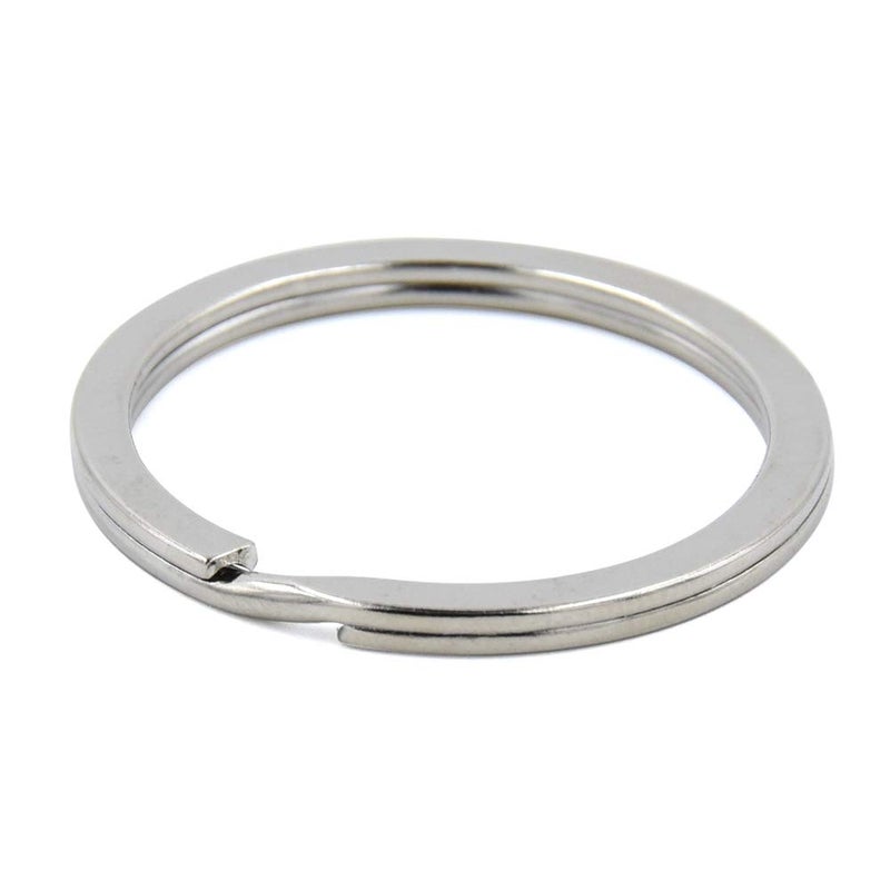 Auerllcy Key Ring - 100PCS, 32mm Nickel Plated Square Edged Split Key Chain Rings for Car Home Keys Organization, Arts & Crafts, Lanyards (100) - Image 3